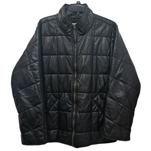 We The Free Dolman Quilted Vegan Leather Moto Boho Bomber Jacket Medium Black